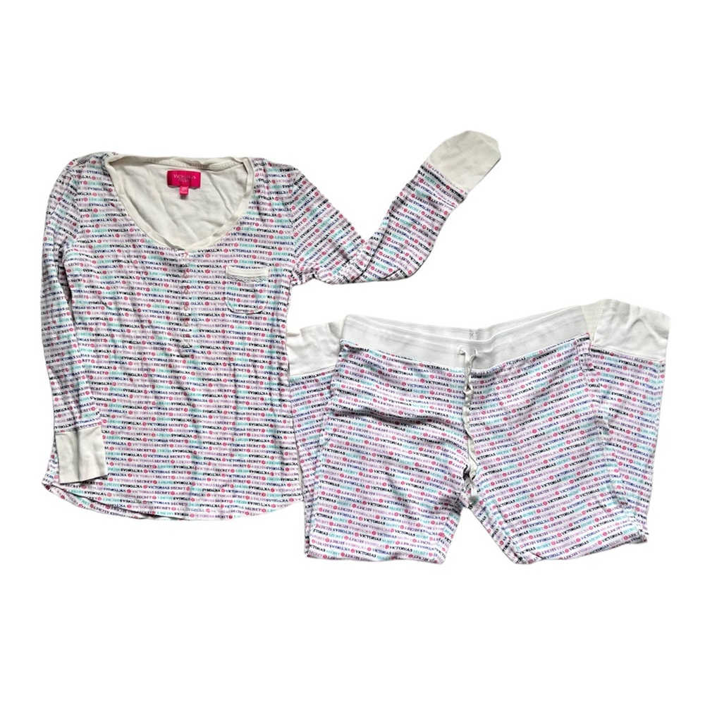 Victoria’s Secret Pajamas 2 Pc Casual Cotton Pullover Sleepwear PJs Top Pants XL
